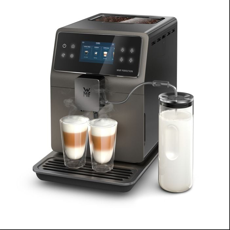 Coffee machine with milk & syrup station module
